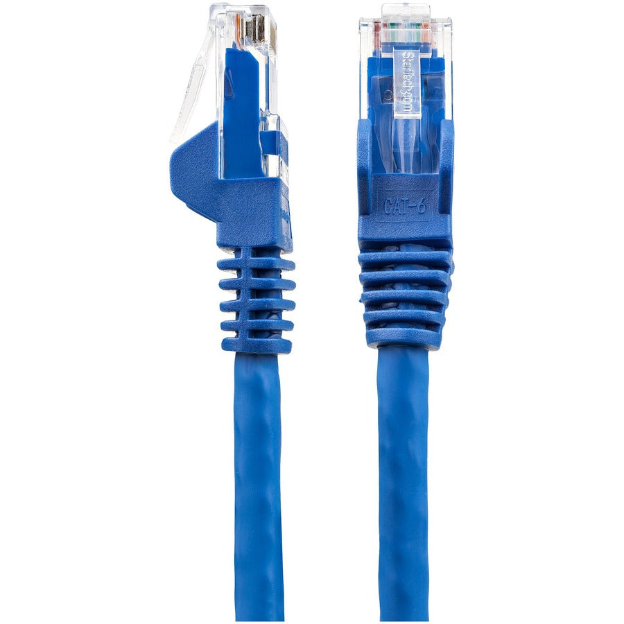 StarTech.com 6in (15cm) CAT6 Ethernet Cable, LSZH (Low Smoke Zero Halogen) 10 GbE Snagless 100W PoE UTP RJ45 Blue Network Patch Cord, ETL