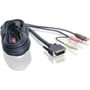 IOGEAR 6ft (1.8m) Single Link DVI-I USB KVM Cable