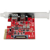 StarTech.com 2-Port 10Gbps USB-A & USB-C PCIe Card Adapter - USB 3.1 Gen 2 PCI Express Expansion Add-On Card - Windows, macOS, Linux