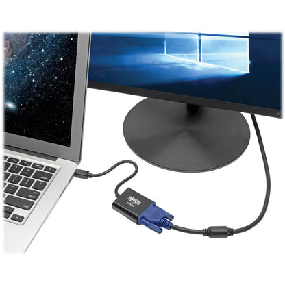Tripp Lite Mini DisplayPort 1.2 to VGA Adapter Active 1080p Black mDP to VGA 6in