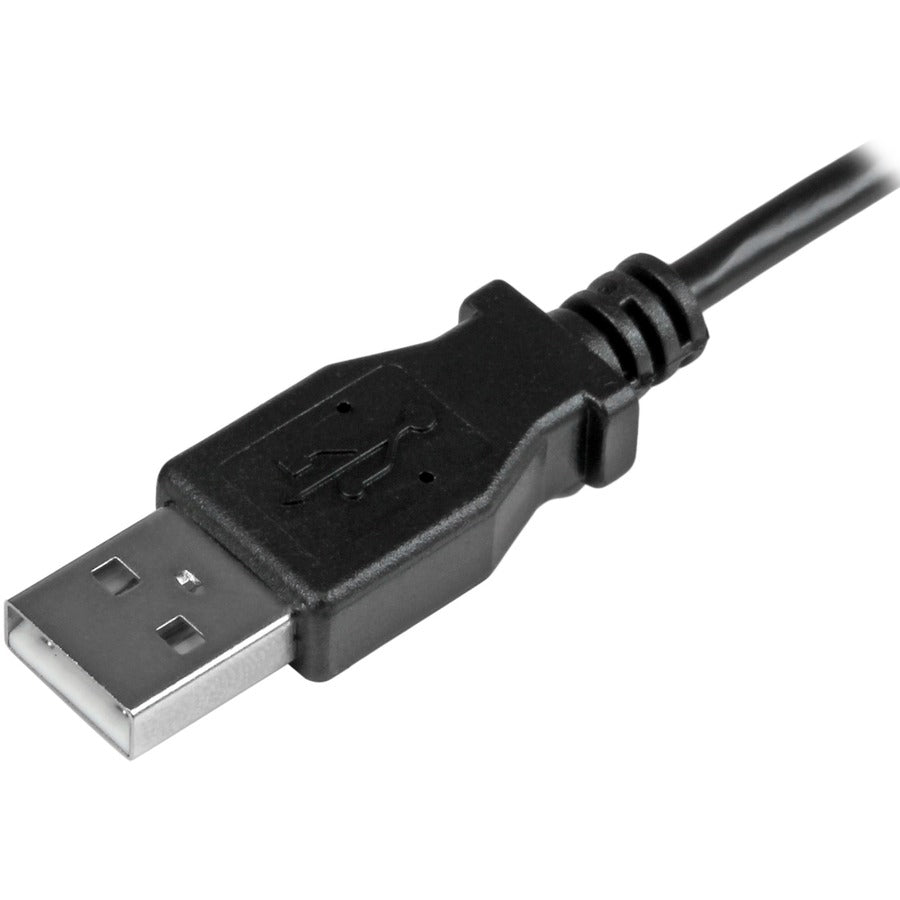 StarTech.com 1m 3 ft Left Angle Micro-USB Charge-and-Sync Cable M/M - USB 2.0 A to Micro-USB - 30/24 AWG