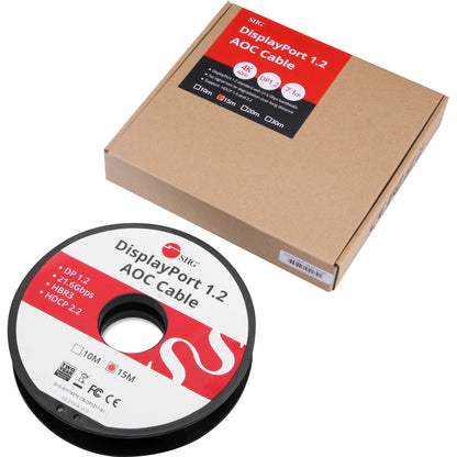 SIIG DisplayPort 1.2 Fiber Optical Cable - 15m