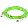 AddOn 25m LC (Male) to SC (Male) Straight Lime Green OM5 Duplex Fiber OFNR (Riser-Rated) Patch Cable