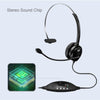 Adesso USB Single-Sided Headset with Adjustable Microphone- Noise Cancelling- Mono - USB - Wired - Over-the-head - 6 ft Cable -, Omni-directional Microphone - Black
