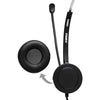 Adesso USB Single-Sided Headset with Adjustable Microphone- Noise Cancelling- Mono - USB - Wired - Over-the-head - 6 ft Cable -, Omni-directional Microphone - Black