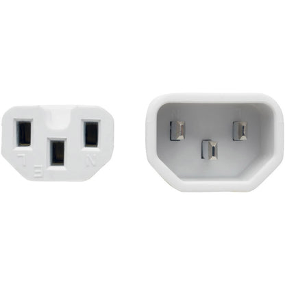 Tripp Lite 3ft Heavy Duty Power Extension Cord 15A 14 AWG C14 C15 White 3'