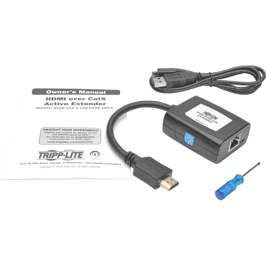 Tripp Lite HDMI over Cat5/Cat6 Active Extender Reciever Video Audio 1080p