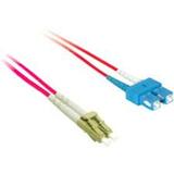 C2G-2m LC-SC 50/125 OM2 Duplex Multimode PVC Fiber Optic Cable - Red