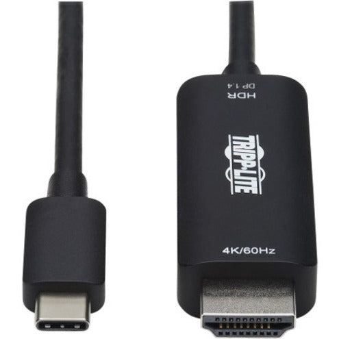 Tripp Lite USB C to HDMI Adapter Cable 4K60Hz HDR DP 1.4 Alt Mode Black 3ft