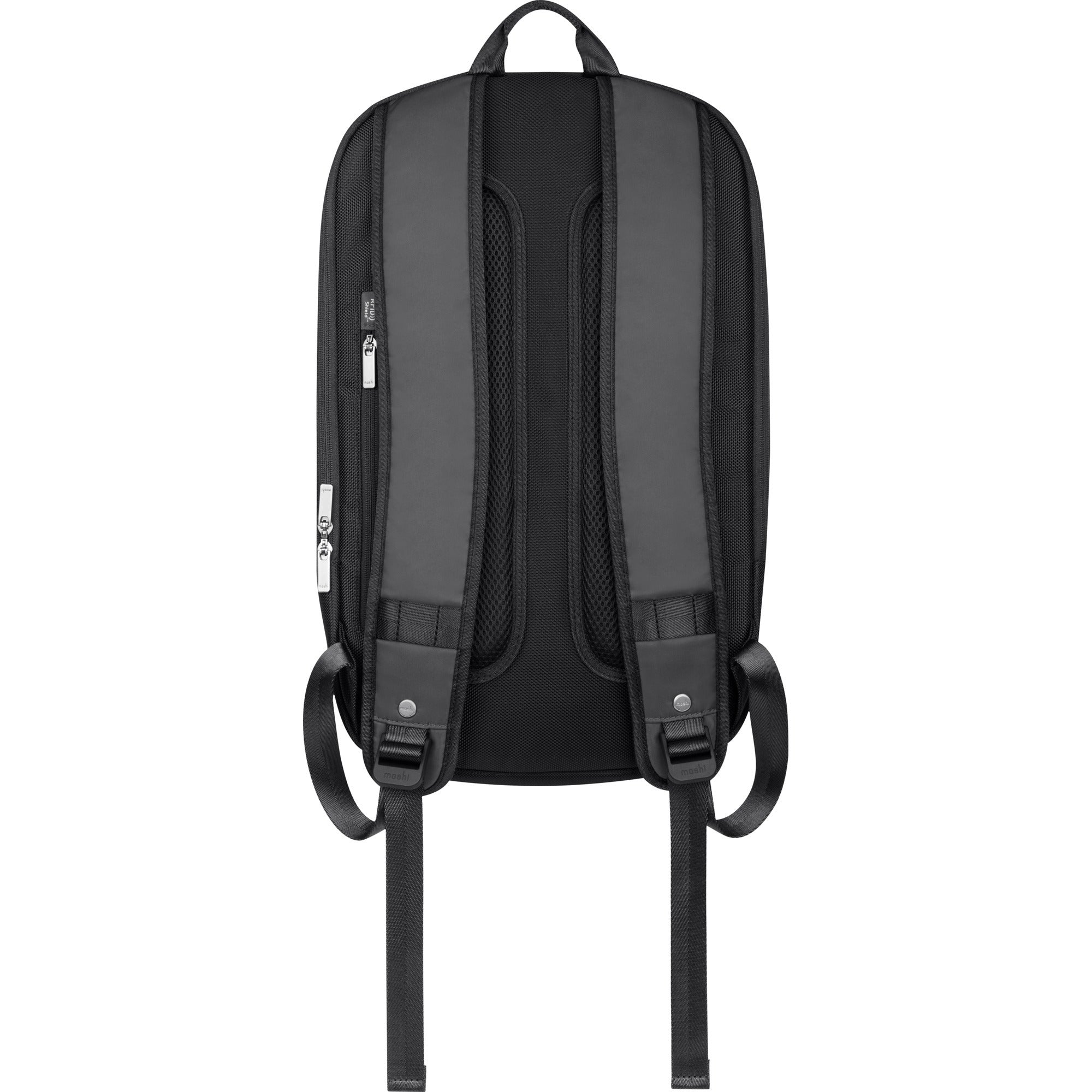 Moshi Hexa Lightweight Backpack - Midnight Black for Laptops up to 15" , Single-panel Construction, Weather-resistant, RFID Pocket
