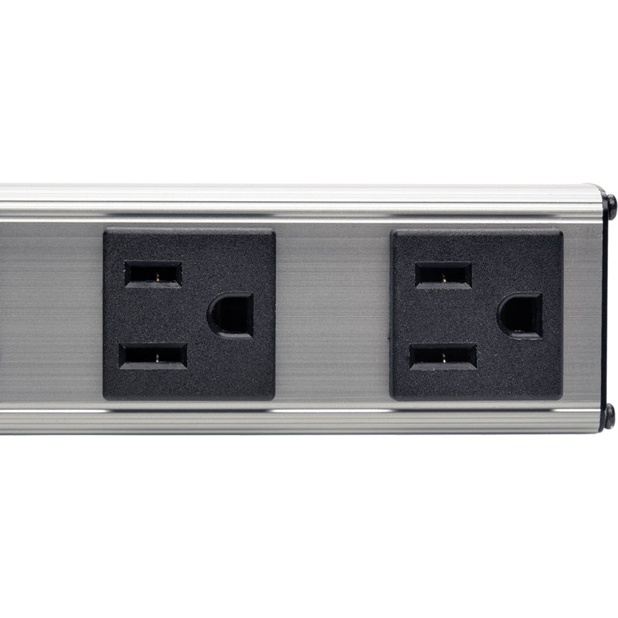 Tripp Lite 4-Outlet Power Strip NEMA 5-15R 5-15P 10ft Cord 12 inches Metal