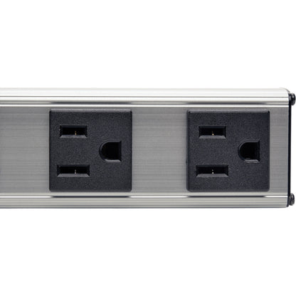 Tripp Lite 4-Outlet Power Strip NEMA 5-15R 5-15P 10ft Cord 12 inches Metal