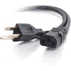 C2G 1ft Universal Power Cord - 18 AWG - NEMA 5-15P to IEC320C13