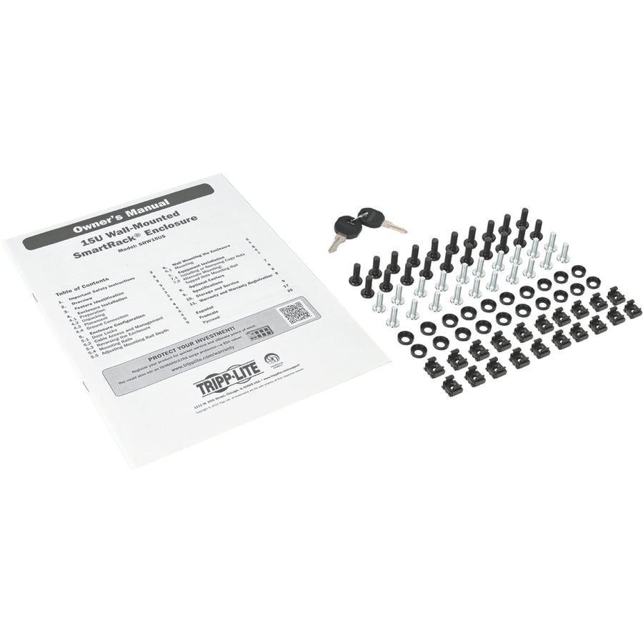 Tripp Lite 15U Wall Mount Rack Enclosure Server Cabinet Hinged Wallmount