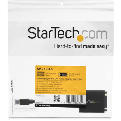 StarTech.com Mini DisplayPort to DVI Video Adapter Converter