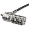 StarTech.com 6ft Laptop Cable Lock - 4 Digit Combination Anti-Theft Security Lock for K-Slot Desktop/Computer/Device - Vinyl Coated Steel