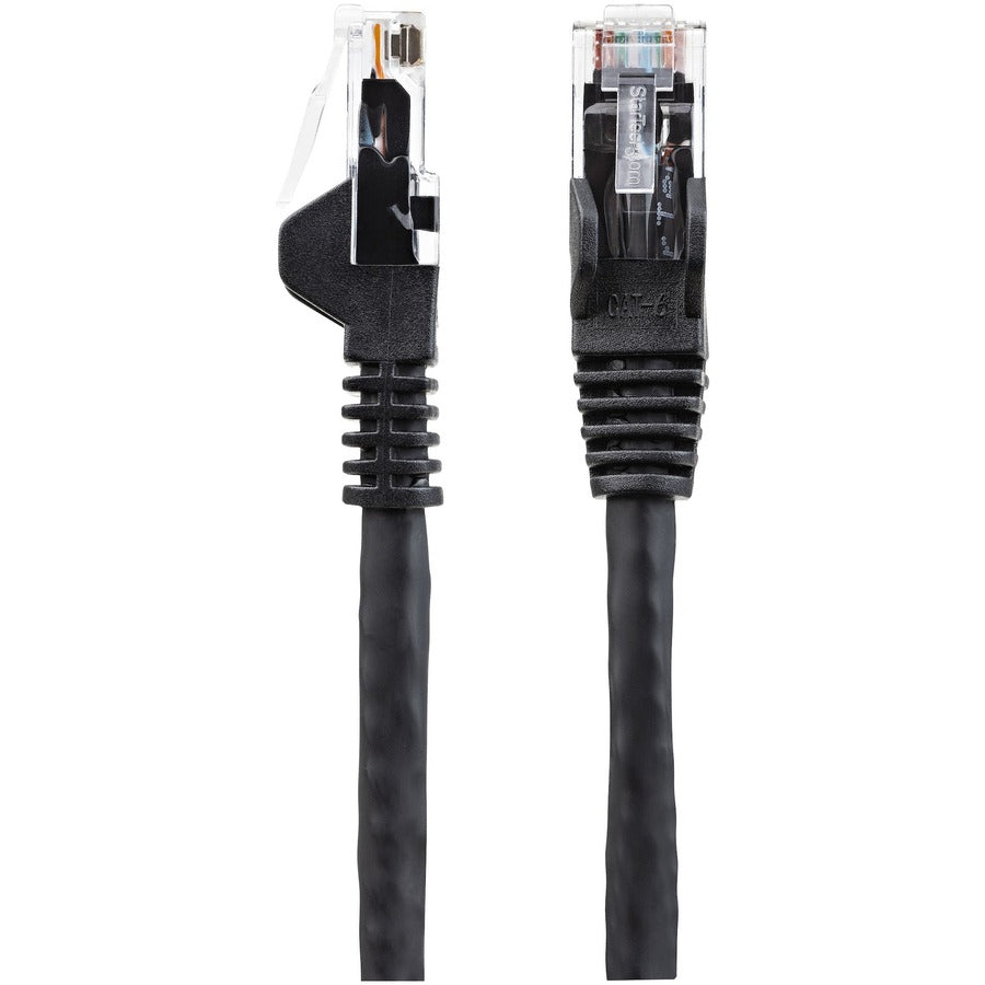 StarTech.com 4.6m(15ft) CAT6 Ethernet Cable, LSZH (Low Smoke Zero Halogen) 10 GbE Snagless 100W PoE UTP RJ45 Black Network Patch Cord ETL
