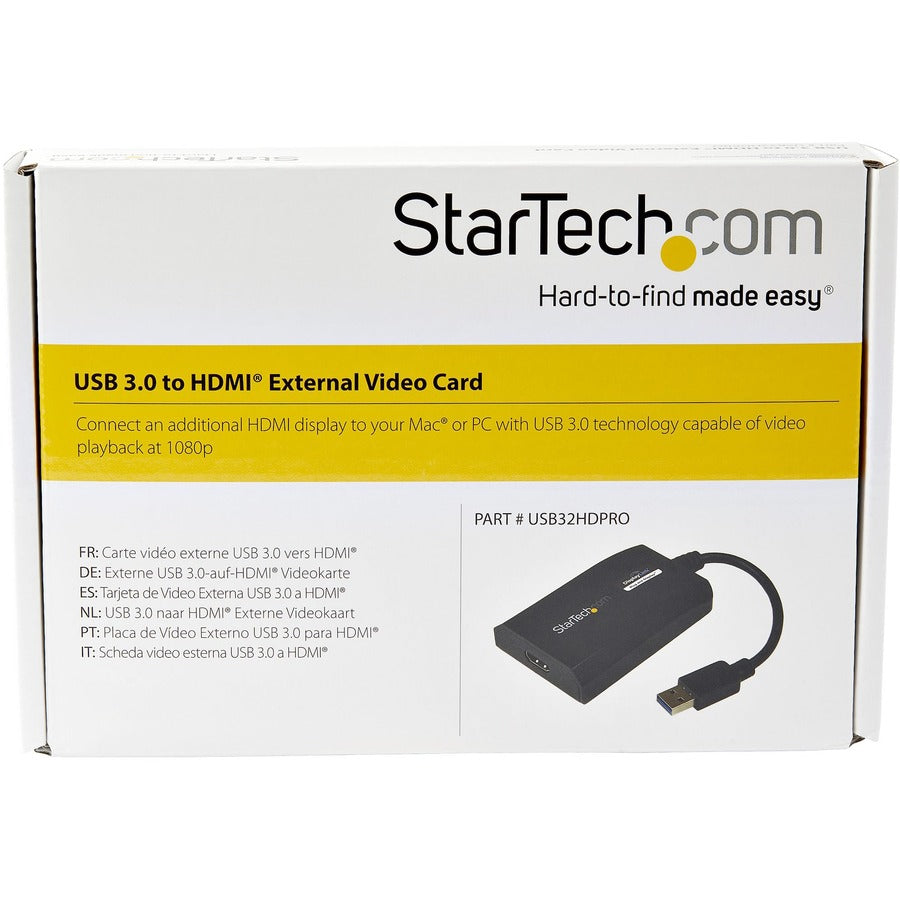 StarTech.com USB 3.0 to HDMI Adapter - DisplayLink Certified - External  Graphics Card for Mac/PC