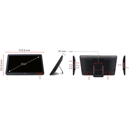 Viewsonic IFP2410 All-in-One Computer - Rockchip Cortex A17 RK3288W - 2 GB RAM DDR3 SDRAM - 16 GB Flash Memory Capacity - 24" 1920 x 1080 Touchscreen Display - Desktop