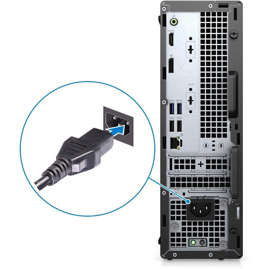 Dell OptiPlex 3000 3080 Desktop Computer - Intel Core i3 10th Gen i3-10105 Quad-core (4 Core) 3.70 GHz - 8 GB RAM DDR4 SDRAM - 500 GB HDD - Small Form Factor - Black