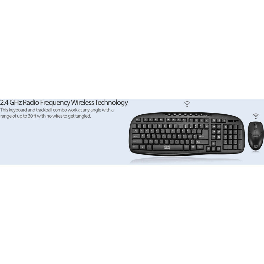Adesso WKB-1330CB - 2.4 GHz Wireless Desktop Keyboard and Mouse Combo
