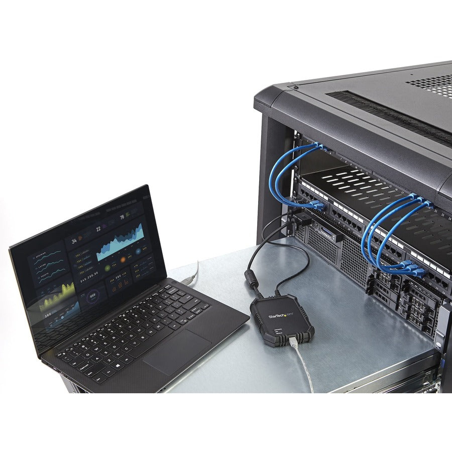 StarTech.com Laptop to Server KVM Console - Rugged USB Crash Cart Adapter with File Transfer and Video Capture