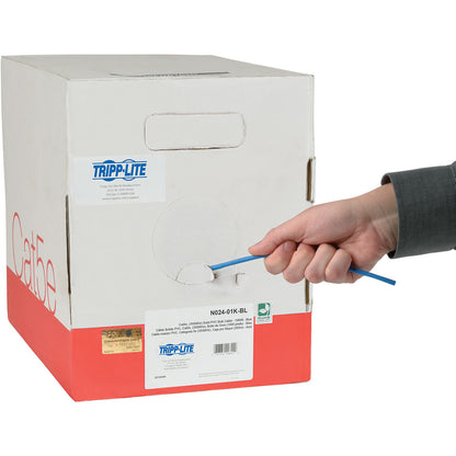 Tripp Lite 1000ft Cat5 / Cat5e Bulk Cable Solid CMP Plenum PVC Blue 1000'