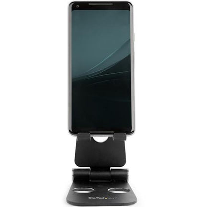 StarTech.com Phone and Tablet Stand - Foldable Universal Mobile Device Holder - Smartphones/Tablets - Adjustable Cell Phone Stand for Desk