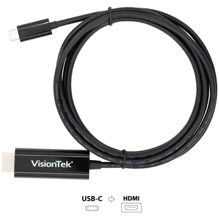 VisionTek USB-C to HDMI 2.0 Active 2 Meter Cable (M/M)