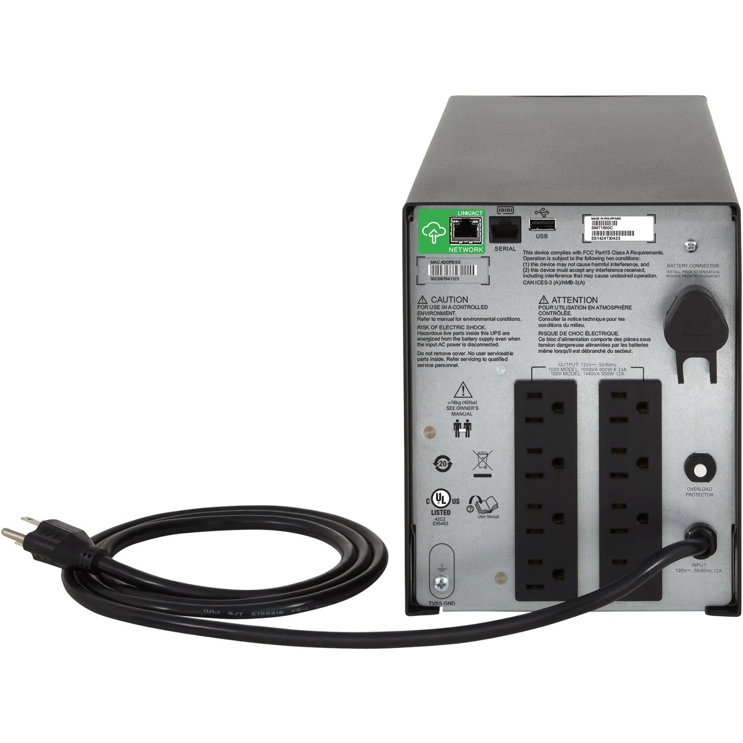APC by Schneider Electric Smart-UPS C 1000VA LCD 120V with SmartConnect