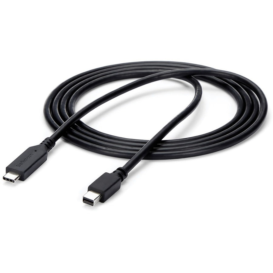 StarTech.com 6 ft. / 1.8 m USB-C to Mini DisplayPort Cable - 4K 60Hz - Black - USB 3.1 Type-C to Mini DP Adapter Cable - mDP Cable
