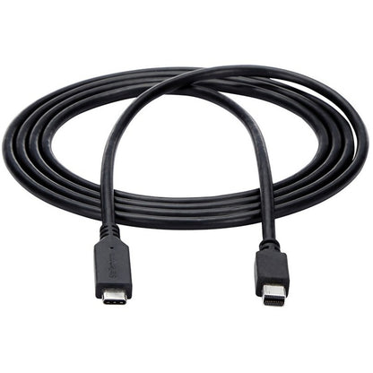 StarTech.com 6 ft. / 1.8 m USB-C to Mini DisplayPort Cable - 4K 60Hz - Black - USB 3.1 Type-C to Mini DP Adapter Cable - mDP Cable
