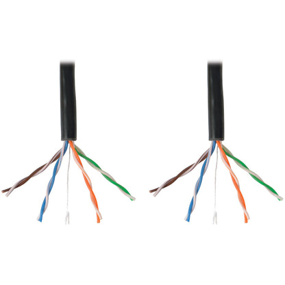 Tripp Lite 1000ft Cat5 / Cat5e Bulk Cable Solid CMR PVC 350MHz Black 1000'