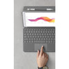 Logitech Combo Touch Keyboard/Cover Case for 12.9" Apple, Logitech iPad Pro (5th Generation) Tablet - Oxford Gray