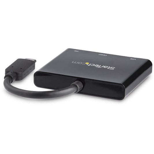 StarTech.com USB C Multiport Adapter with HDMI 4K & 1x USB 3.0 - PD - Mac & Windows - USB Type C All in One Video Adapter