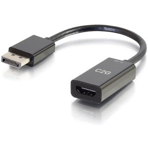 C2G 8in DisplayPort to HDMI Adapter - 4K - Passive - Black
