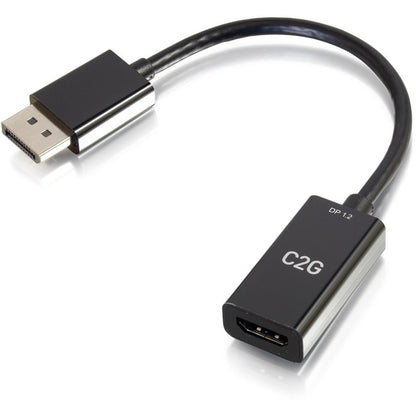 C2G 8in DisplayPort to HDMI Adapter - 4K - Passive - Black