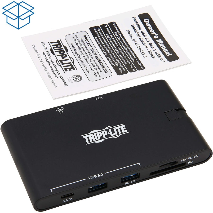 Tripp Lite USB C Docking Station HDMI VGA GbE PD Charging USB Hub 4K B –  Natix