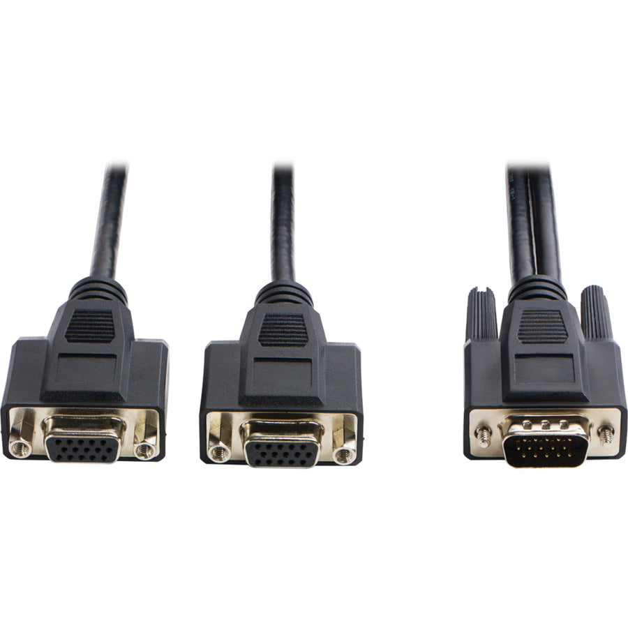 Tripp Lite 6ft VGA Monitor Y Splitter Cable High Resolution HD15 M/2xF 6'