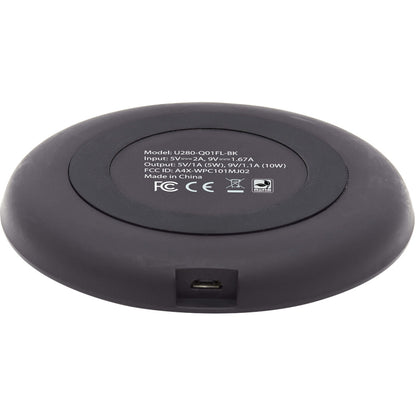 Tripp Lite Wireless Phone Charger - 10W, Qi Certified, Apple and Samsung Compatible, Black