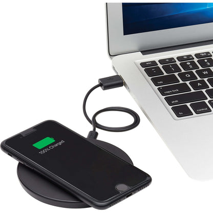 Tripp Lite Wireless Phone Charger - 10W, Qi Certified, Apple and Samsung Compatible, Black