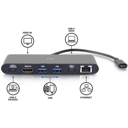 C2G USB C Docking Station - USB C to 4K HDMI, Ethernet and USB 3.0