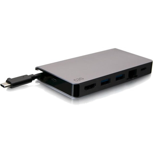 C2G USB C Dock with HDMI, USB, Ethernet, USB C & Power Delivery up to 100W