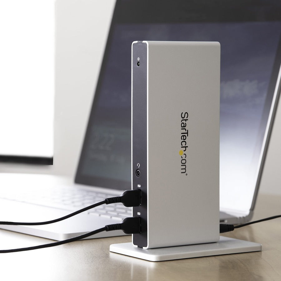 StarTech.com USB 3.0 Docking Station - Compatible with Windows / macOS - Dual DVI Docking Station Supports Dual Monitors - DVI to HDMI and DVI to VGA Adapters Included - USB3SDOCKDD