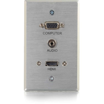 C2G HDMI & VGA 3.5mm Pass Through Wall Plate - Single Gang
