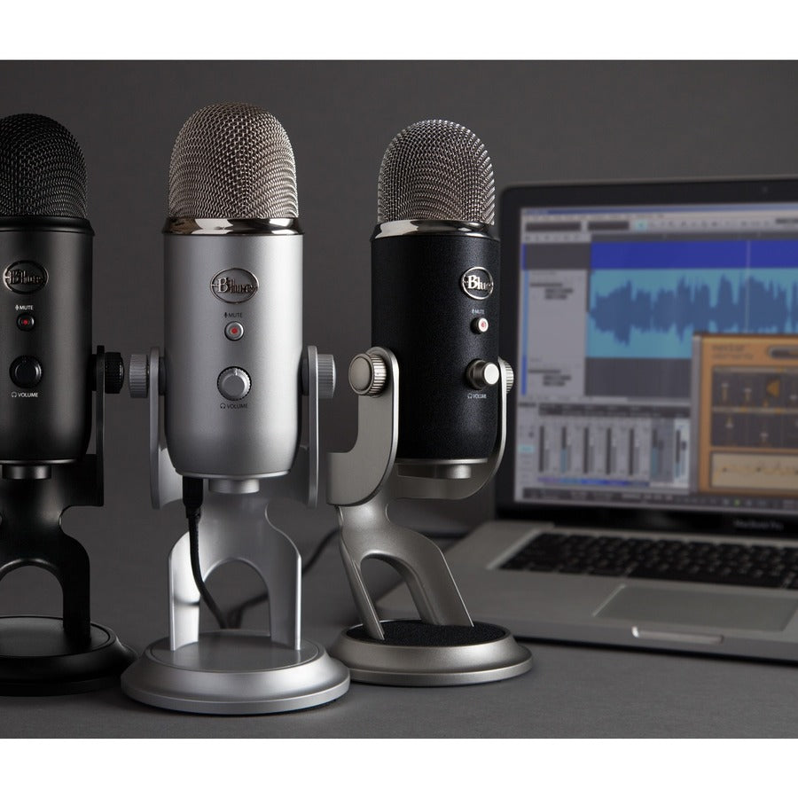 Blue Microphone Blue Yeti Wired Condenser Microphone - Stereo - 20 Hz to 20  kHz