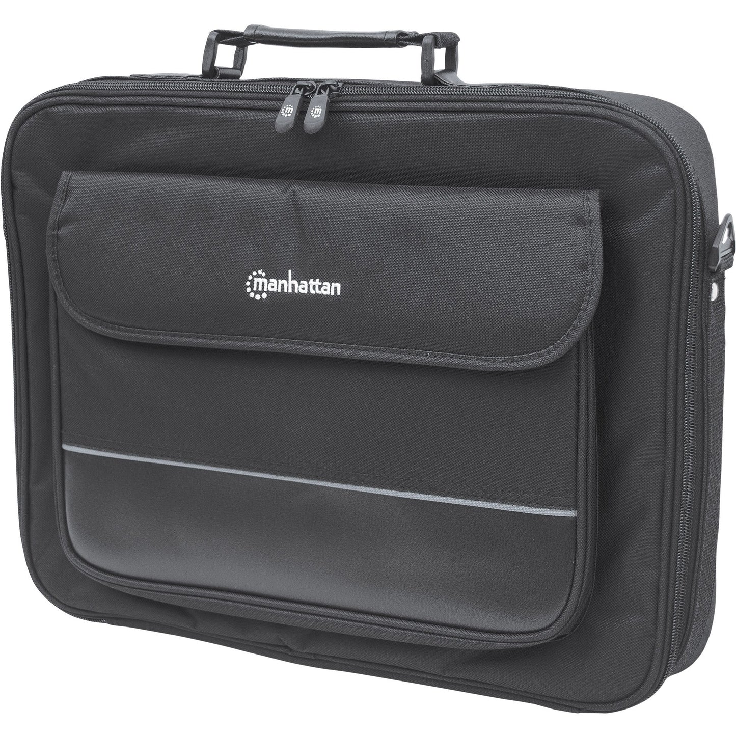 Manhattan Empire II 17" Laptop Briefcase, Black