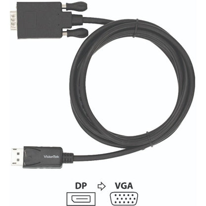 VisionTek DisplayPort to VGA 2 Meter Cable (M/M)