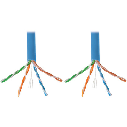Tripp Lite 1000ft Cat6 550MHz Gigabit Bulk Solid PVC CMR Cable Blue 1000'
