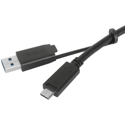 Targus 1M USB-C Male with Screw to USB-C Male Cable with USB-A Tether